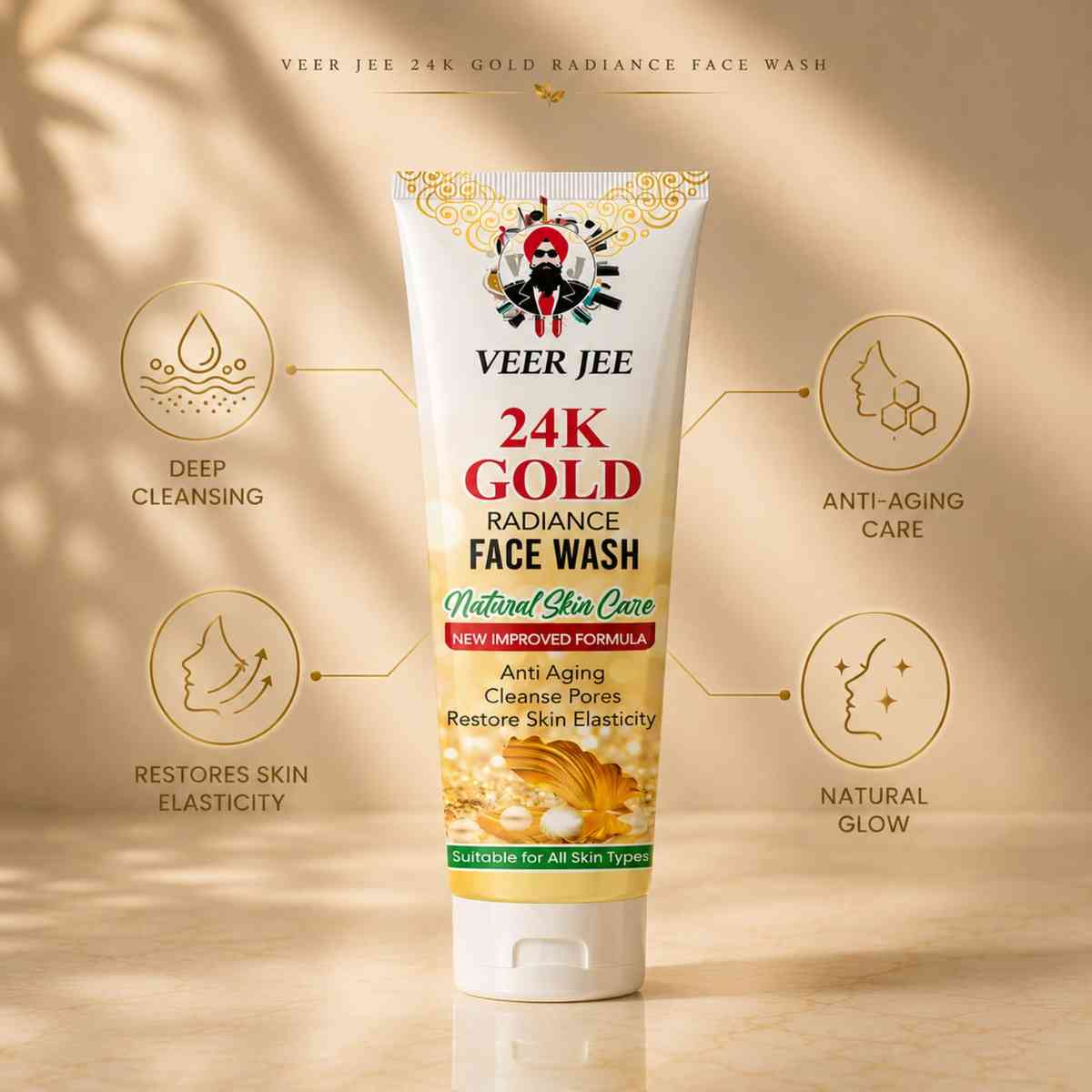 Veer Jee 24k Gold face Wash