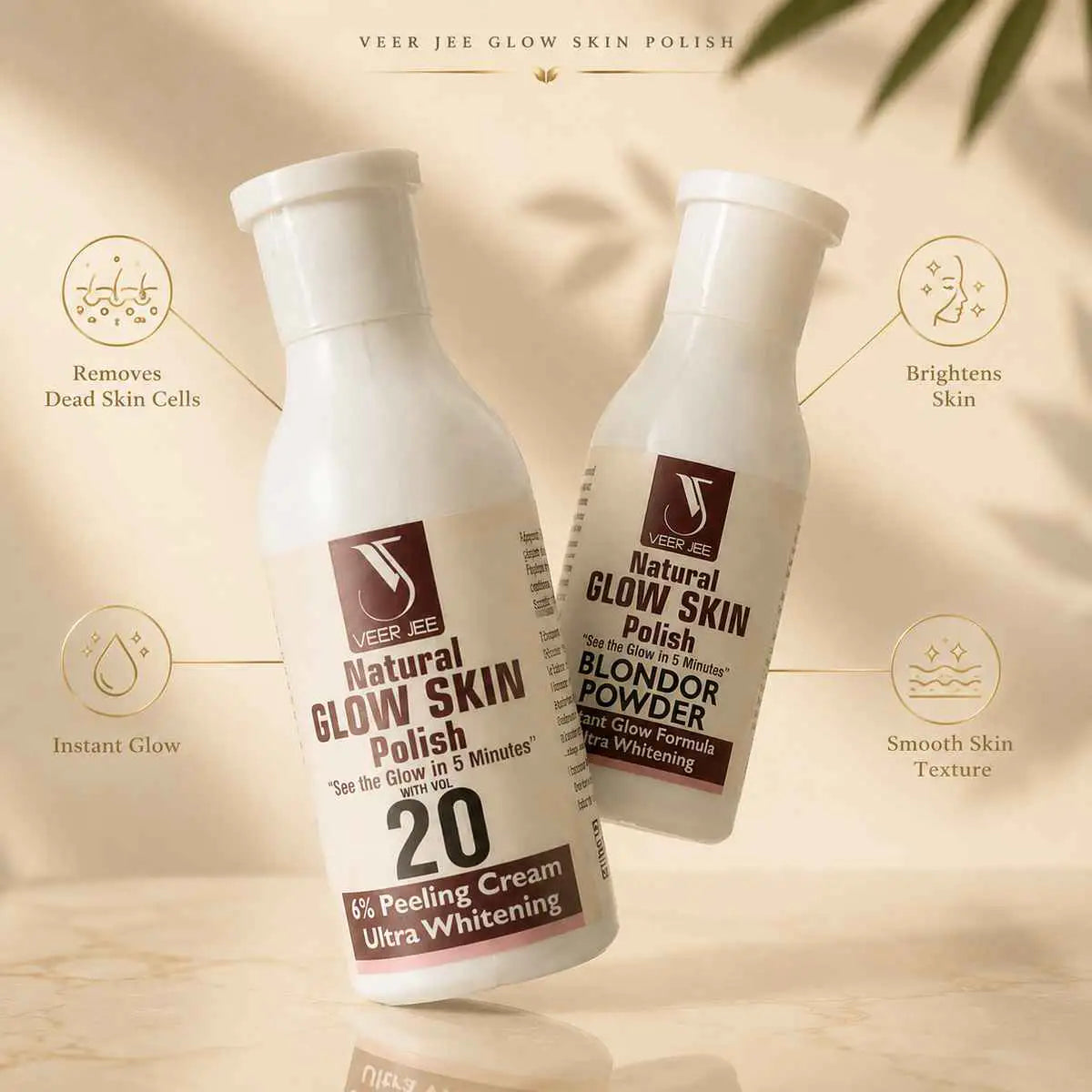 Veer Jee Natural Glow Skin Polish – 2-step exfoliating peel and polish treatment