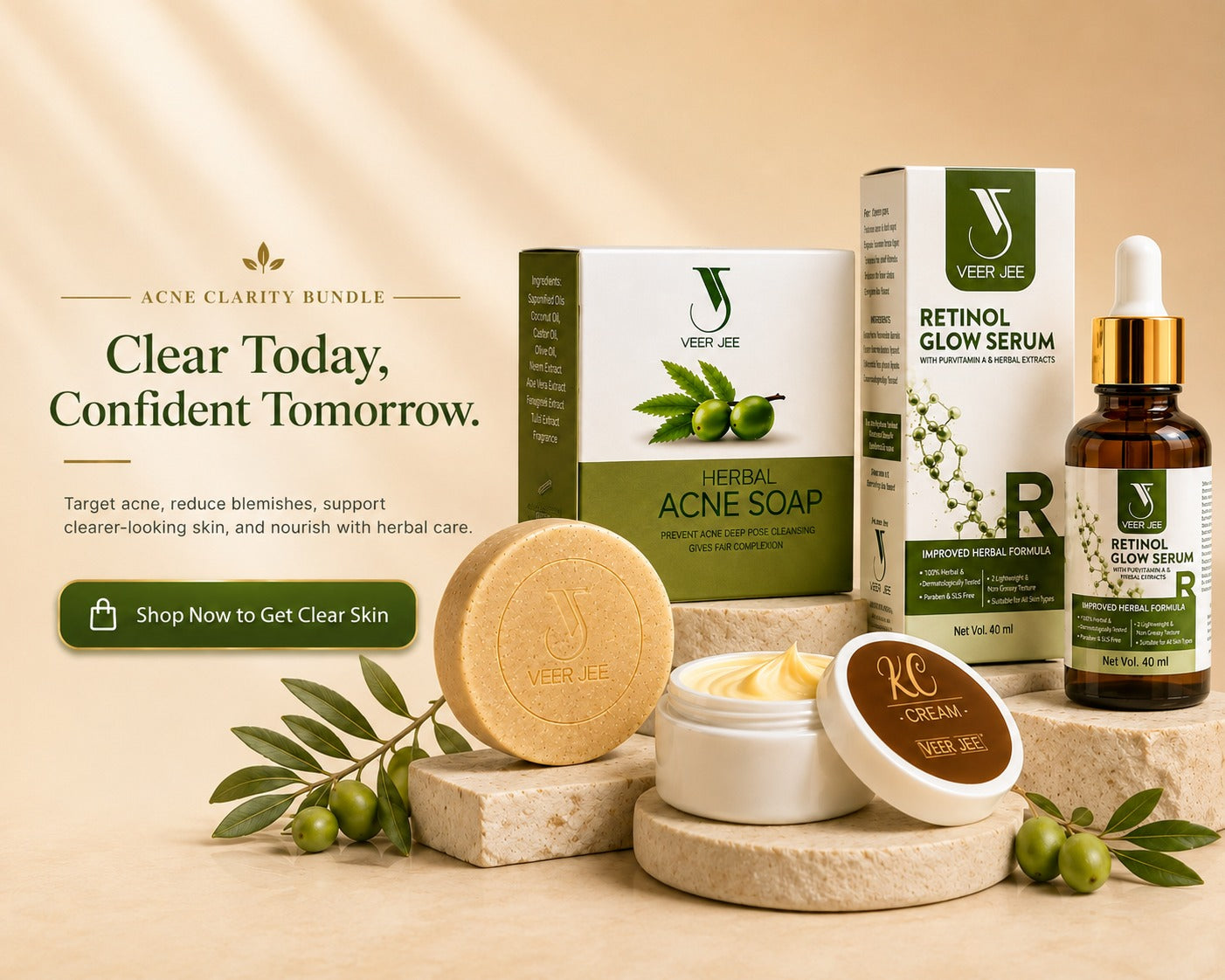 Veer Jee skincare promotional photo