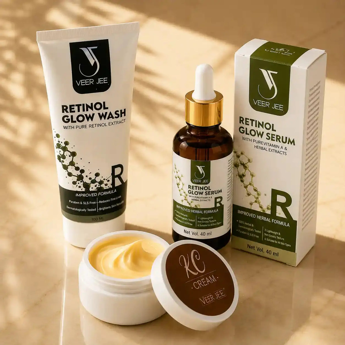 Veer Jee Night Glow Revival Bundle – 3-step nighttime skincare routine
