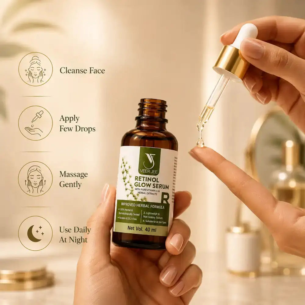 Veer Jee Retinol Glow Serum – lightweight Retinol serum for smoother, brighter skin