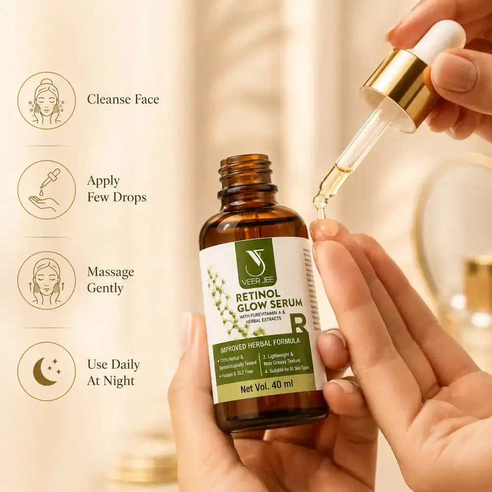 Veer Jee Retinol Glow Serum – lightweight Retinol serum for smoother, brighter skin