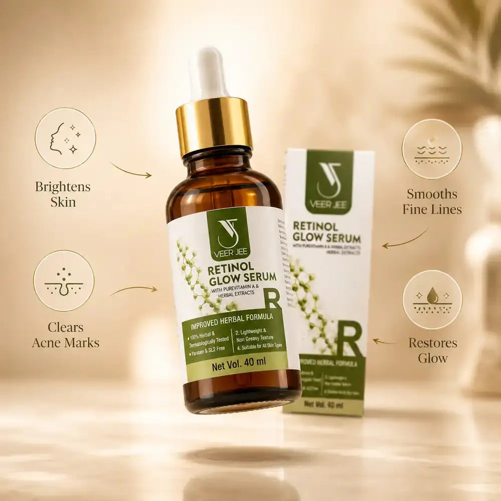 Veer Jee Retinol Glow Serum – lightweight Retinol serum for smoother, brighter skin