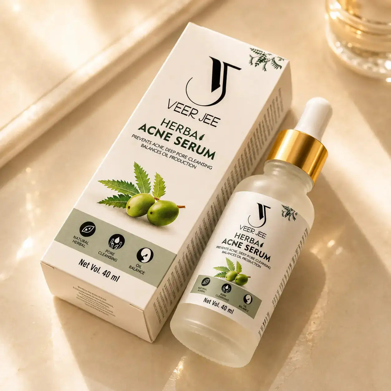 Veer Jee Herbal Acne Serum – lightweight herbal serum for oily and acne-prone skin