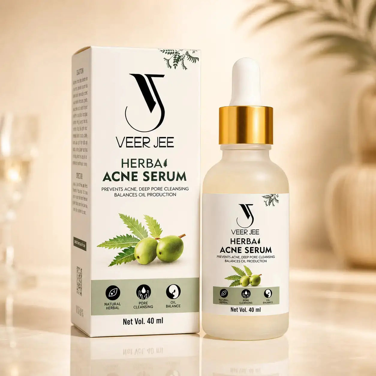 Veer Jee Herbal Acne Serum – lightweight herbal serum for oily and acne-prone skin