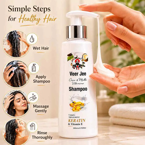 Veer Jee Coco & Multi Vitamins Shampoo – herbal shampoo with coconut and vitamins