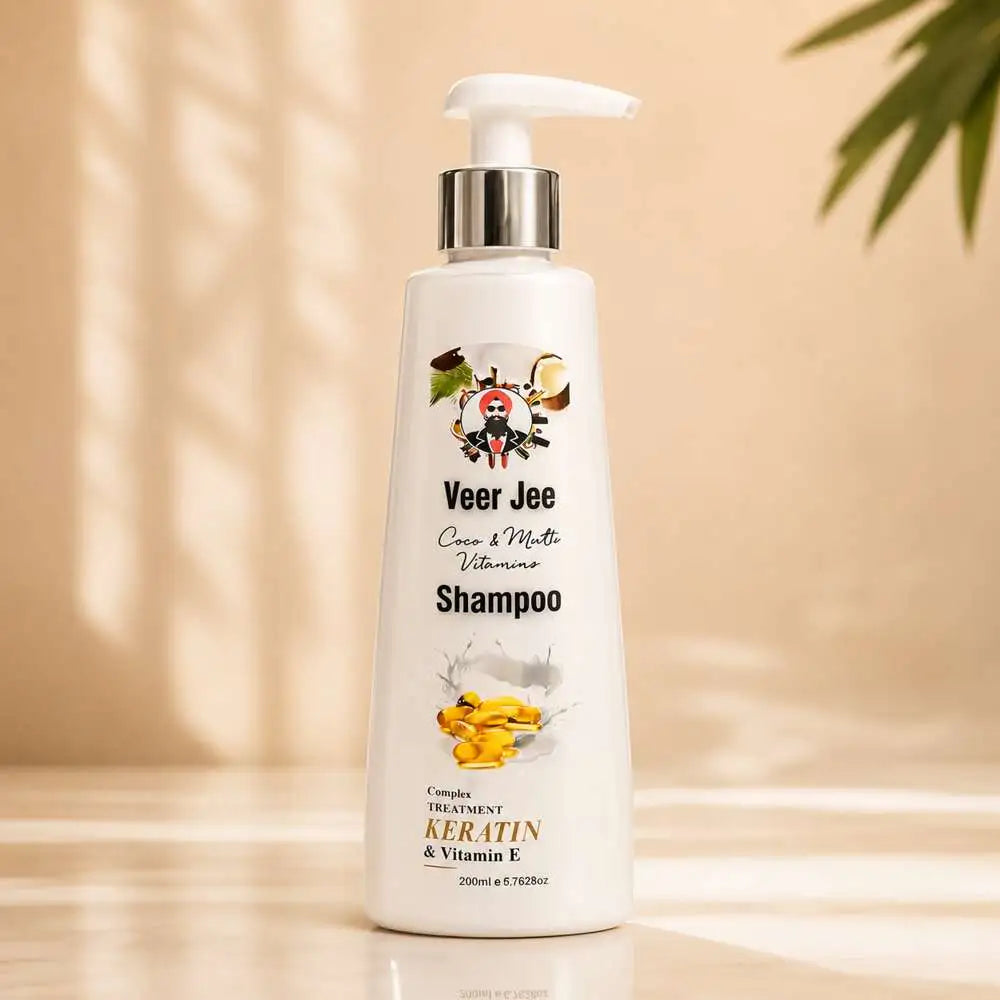 Veer Jee Coco & Multi Vitamins Shampoo – herbal shampoo with coconut and vitamins