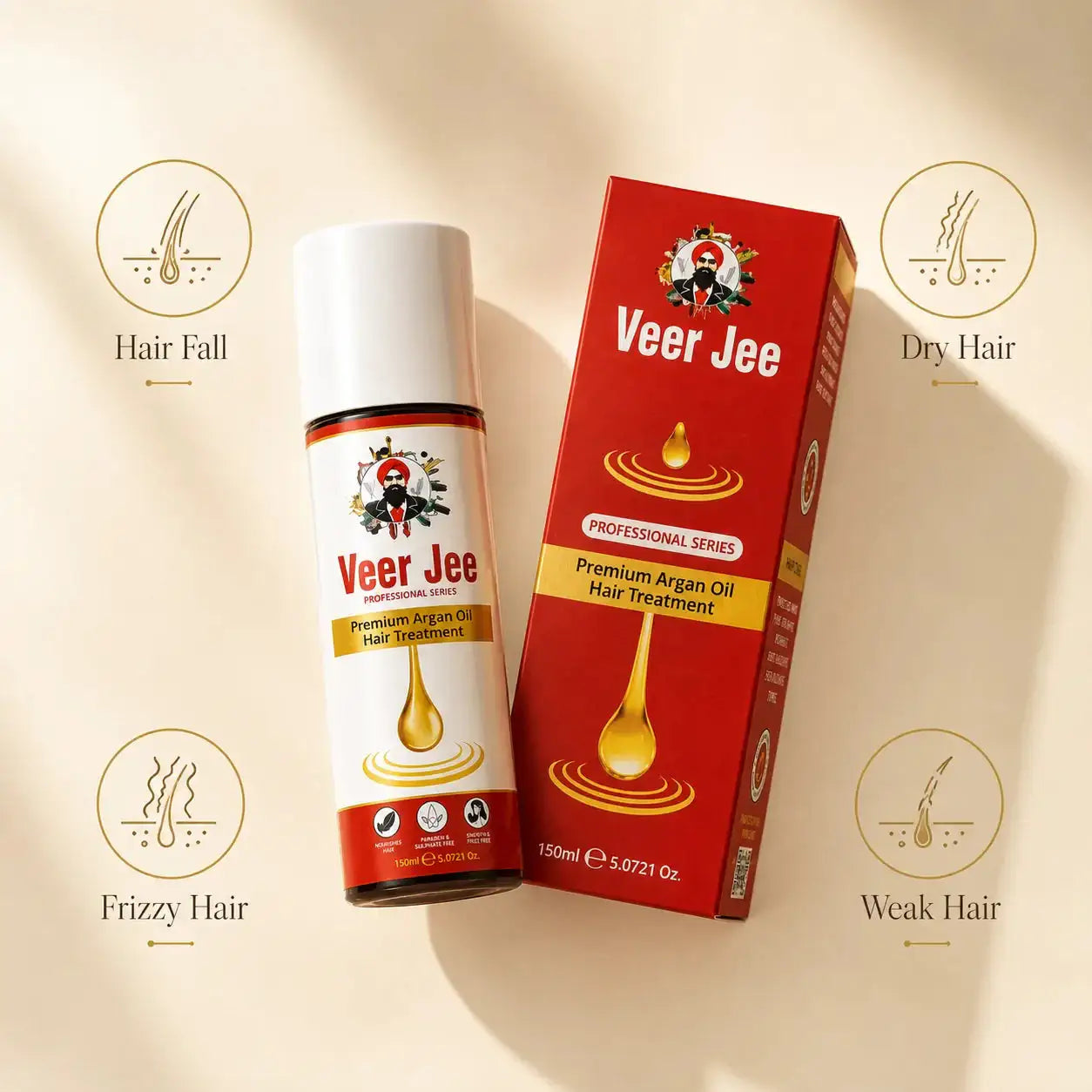 Veer Jee Herbal Hair Oil – nourishing herbal oil for scalp and hair roots
